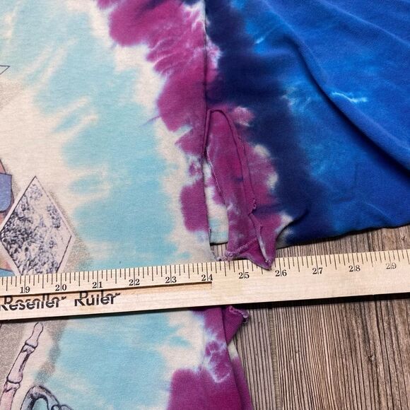 Grateful Dead T-Shirt Tie Dye 2XL Skeleton Poker Cards Queen Spades 1999 - Picture 11 of 11